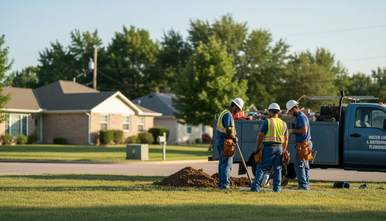 Residential water line and bathroom plumbing service in Greenville, RI